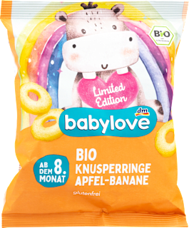 Kindersnack Knusperringe Apfel-Banane ab dem 8. Monat babylove