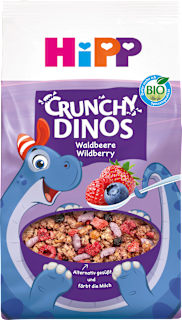 Kindermüsli Crunchy Dinos Waldbeere, ab 3 Jahren HiPP