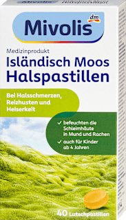 Isländisch Moos Halspastillen Mivolis