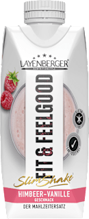 Diät Shake, Slim Shake Himbeer & Vanille, trinkfertig Layenberger Fit+Feelgood