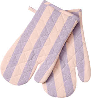 Backhandschuhe aus Baumwolle, gestreift lila/rosa Vito & Joe