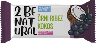 Bio ovsena ploščica črni ribez, kokos 2 BE NATURAL