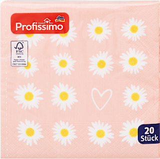 Salvete, 3-slojne, motiv Tratinčica, 25 x 25 cm Profissimo