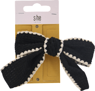 Spona s mašľou - čierno-biela s-he stylecollection