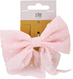 Spona mašľa - ružová s-he stylecollection