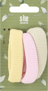 Gumičky do vlasov so štruktúrou - pastelové  s-he stylecollection