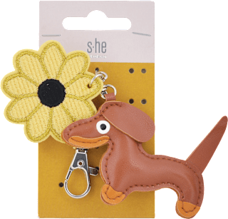 Kľúčenka jazvečík so slnečnicou s-he stylecollection