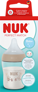 Biberon Perfect Match cu tetină silicon mărimea S, 0+ luni NUK