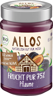 Fruchtaufstrich, Frucht Pur Pflaume 75% Frucht ALLOS