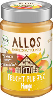 Fruchtaufstrich, Frucht Pur Mango 75% Frucht ALLOS