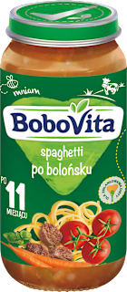 Spaghetti po bolońsku po 12. miesiącu życia Bobovita