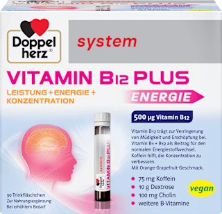 Doppelherz system Vitamin B12 Plus Energie Trinkfläschchen 30 St Doppelherz