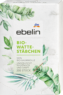 Bastoncini di cotone bio nature ebelin