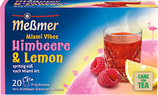 Früchtetee mit Himbeere & Lemon 'Miami Vibes'  (20 x 2,5 g) Meßmer