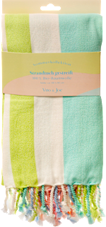 Strandtuch gestreift, grün-blau Vito & Joe