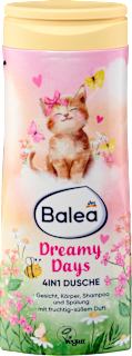 Kinder Duschgel Gesicht, Körper, Shampoo & Spülung 4in1 Dreamy Days Balea