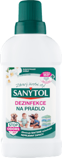 Dezinfekčný prostriedok na bielizeň a práčky s vôňou bielych kvetov SANYTOL