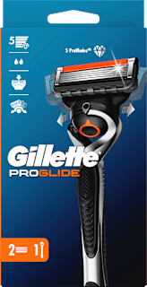Maszynka do golenia z wymiennymi ostrzami ProGlide + 2 wkłady Gillette