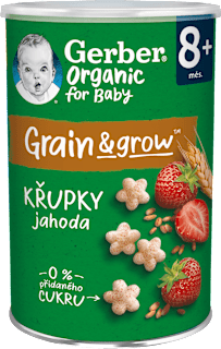 Grain & Grow BIO křupky jahodové Gerber Organic
