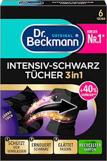 Chusteczki do czarnych tkanin 3 w 1 Dr. Beckmann