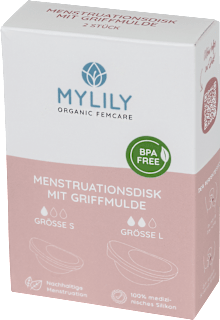 Menstruationsdisk mit Griffmulde Gr. S+L MYLILY