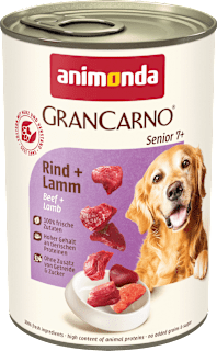 Nassfutter Hund mit Rind & Lamm, Senior animonda GRANCARNO