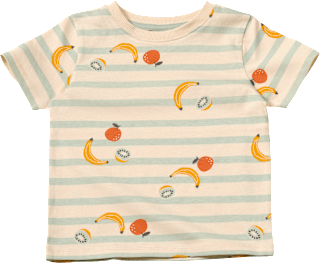 T-Shirt mit Obst-Muster, grün, Gr. 104 ALANA