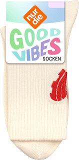 Crew Socken mit Herz-Motiv weiß Gr. 39-42 nur die