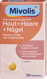 Bőr + haj + köröm étrend-kiegészítő tabletta Mivolis