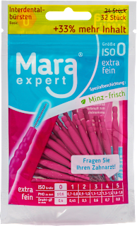 Szczoteczki międzyzębowe o miętowym smaku różowe ISO 0 Mara
