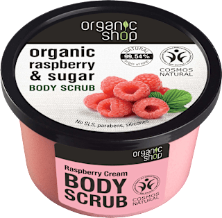 Scrub cu zmeură pentru corp organic shop