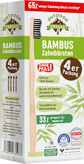 Zahnbürste Bambus mittel (4er Packung) Outdoor Freakz