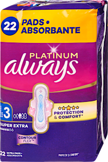 Egészségügyi betét Platinum, 3-as méret, super extra always