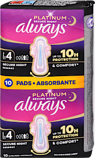 Egészségügyi betét Platinum, 4-es méret, secure night always