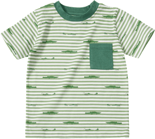 T-Shirt mit Krokodil-Muster, grün, Gr. 128 ALANA