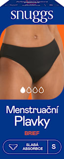 menstruační plavky bikiny černé, velikost S snuggs