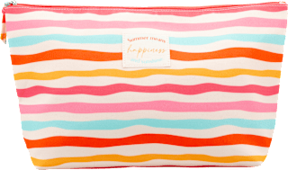 Kulturbeutel "happiness" mit bunten Streifen  Vito & Joe