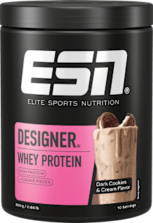 Whey Proteinpulver Designer, Dark Cookie & Cream Geschmack ESN