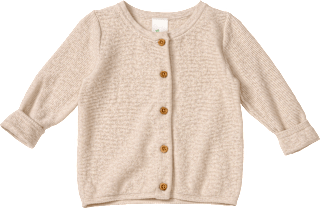 Strickjacke mit Mitwachsfunktion, beige, Gr. 68 ALANA