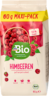 Trockenfrüchte Himbeeren gefriergetrocknet Maxi-Pack dmBio