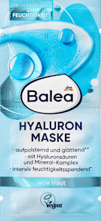 Maska za lice - hijaluron, 2 x 8 ml Balea