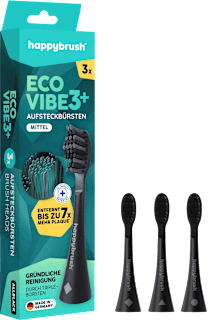 Aufsteckbürsten Eco Vibe 3+ schwarz happybrush