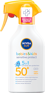 babies & kids sensitive protect sprej za zaštitu od sunca za bebe i decu 5in1, SPF 50+, od 6. meseca NIVEA SUN