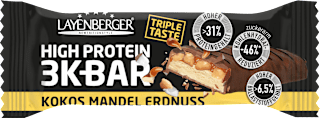 Proteinriegel 3K Bar High Protein 32%, Peanut Almond Coconut Triple Layenberger