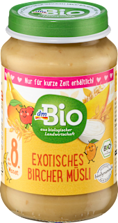 bio příkrm jablko, banán & jogurt dmBio