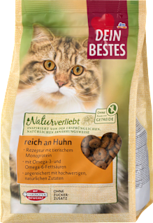 Alimento secco per gatti Naturverliebt ricco di pollo DEIN BESTES