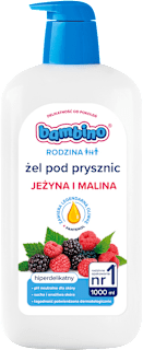 Żel pod prysznic o zapachu jeżyn i malin Rodzina bambino