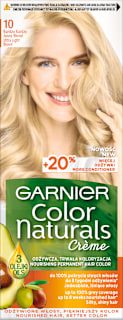 10 Bardzo bardzo jasny blond, farba do włosów, do 100% pokrycia siwych włosów GARNIER Color naturals