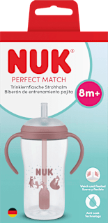 Trinklernflasche Perfect Match mit Strohhalm, Bär, 8+ Monate  NUK