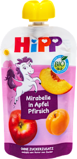 Hippis BIO kašica u vrećici - šljiva, jabuka i breskva, 12+ mj. HiPP